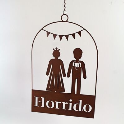 Percha de metal Horrido, 24,5 x 36,5 cm, óxido, 676635