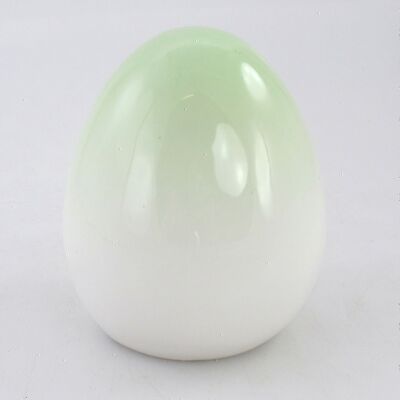 Porcelain egg to stand on, 10.8 x 10.8 x 12.5 cm, mint, 669484