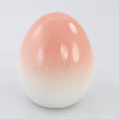 Huevo de porcelana con degradado, 6,6 x 6,6 x 7,8 cm, albaricoque, 669439
