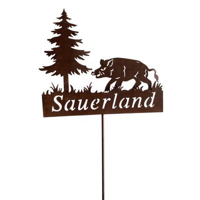 Metal plug Sauerland, 24 x 110 cm, rust-colored, 667671
