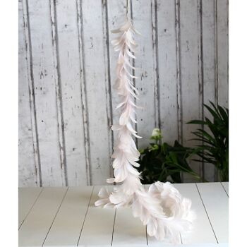 Guirlande de plumes à suspendre, 120 cm, rose, 660559 2