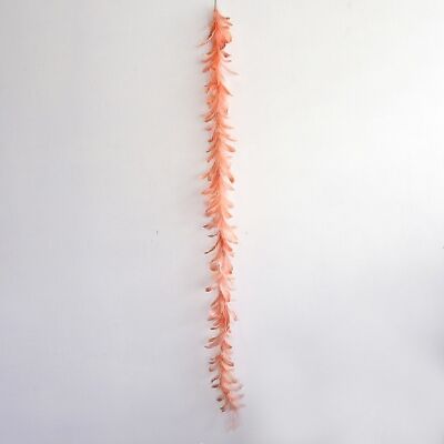 Feather garland for hanging, 120 cm, apricot, 660528