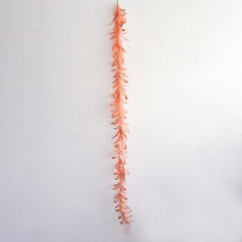 Guirlande de plumes à suspendre, 120 cm, abricot, 660528 1