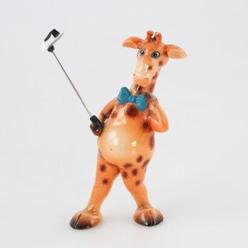 Poly girafe avec perche à selfie, 14 x 7 x 19 cm, 638664