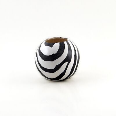 Dolomite Zebravase Kugelform, 13 x 13 x 11,3 cm, 634604