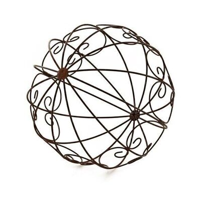 Ornamenti a sfera in metallo, Ø 24,5 cm, color ruggine, 627279