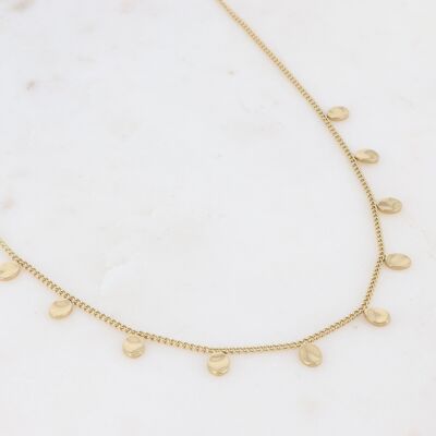 Lonni necklace - gold - textured drops