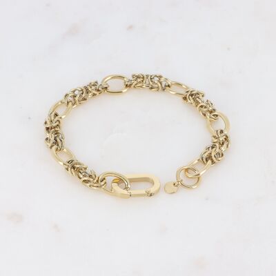Gold Loric bracelet - oval and royal links