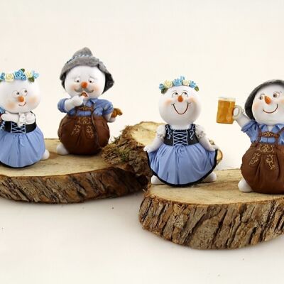 Costumi da pupazzi di neve Poly, 8,5 x 11,5 cm blu 4 assortiti, 616648