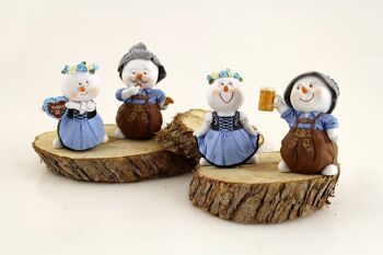 Costumes de bonhommes de neige en poly, 8,5 x 11,5 cm bleu 4-assortis, 616648