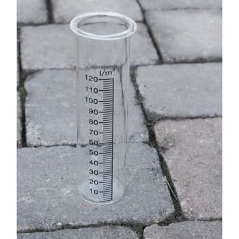 Pluviomètre en verre 1,9" x 1,9" x 6" Transparent 591280 2