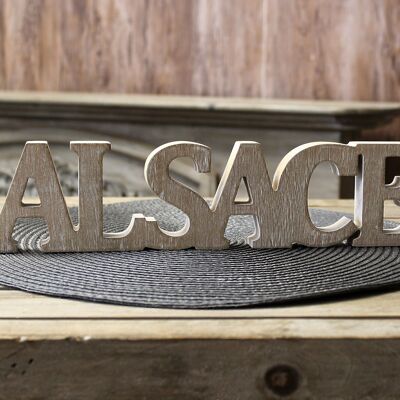 Decorative lettering ALSACE, approx. 33.5 x 2 x 8 cm, natural, 568008