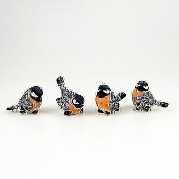 Oiseau poly, sittelle, 6,5 x 4 x 5 cm, 4-assortis, 505768 2