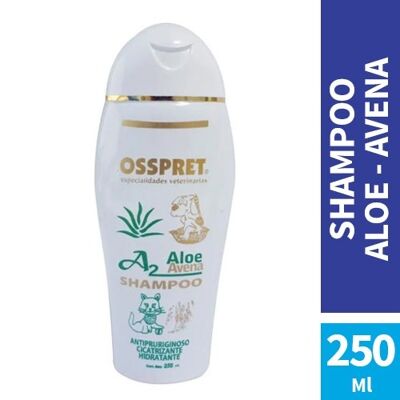 Champú A2 con Avena y Aloe  250 ml perros y gatos marca OSSPRET