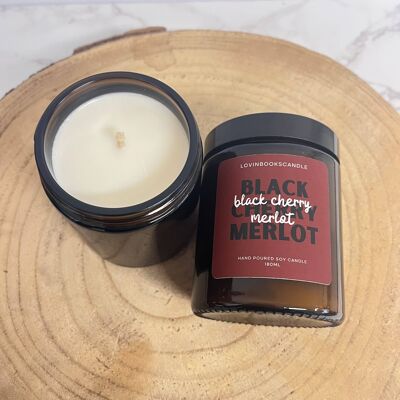 Kerze "Black Cherry Merlot" im Braunglas | Everyday Candle
