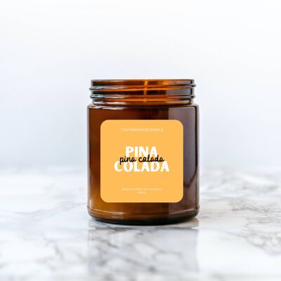 Kerze "Pina Colada" im Braunglas