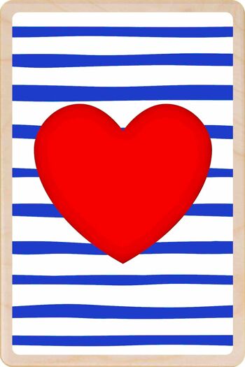 Carte postale en bois LOVE HEART Carte Saint Valentin 2