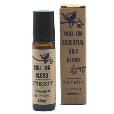 Mezcla de aceite esencial Roll On de 10 ml - ENERGY - paquete de 6