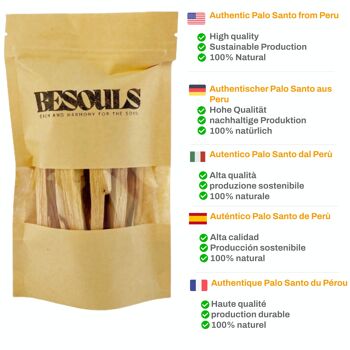 Palo Santo Premium du Pérou, 80 gr (x 10 = 800 gr) Encens 100% naturel, récolté de manière durable 3