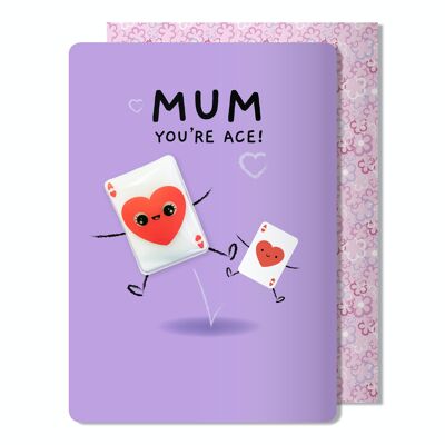 Carte de fête des mères maman tu es Ace