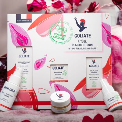 Bio-Genuss- und Pflegeritual-Box – GOLIATE ideales Geschenk für Frauen (Valentinstag, Muttertag, Geburtstag...)) 