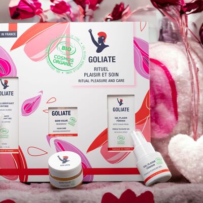 Bio-Genuss- und Pflegeritual-Box – GOLIATE ideales Geschenk für Frauen (Valentinstag, Muttertag, Geburtstag...)) 