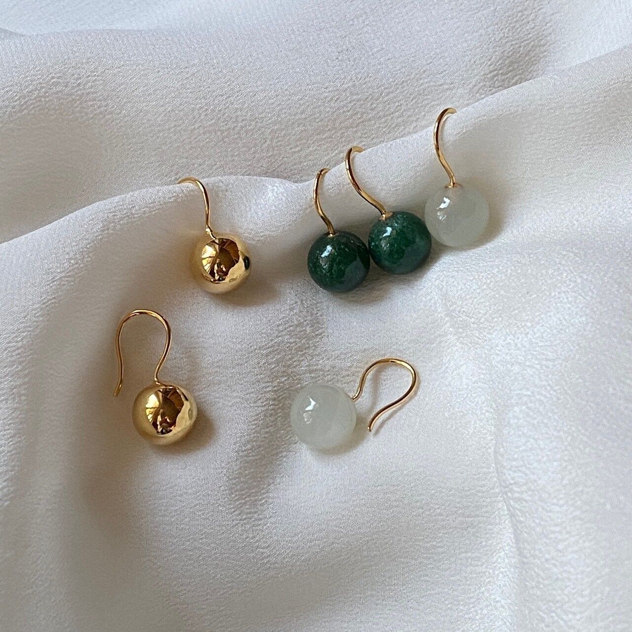 Boucle d'Oreille Plaquée Or - Flavie - À l'unité - L'Atelier de Solène
