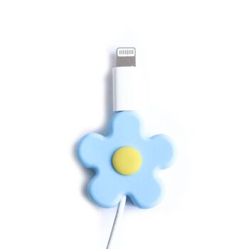 Protège-câble - Fleur bleue et jaune (240036) 1