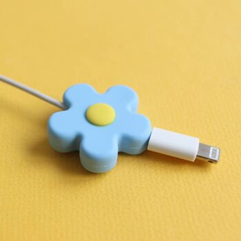 Protège-câble - Fleur bleue et jaune (240036) 2