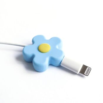 Protège-câble - Fleur bleue et jaune (240036) 3