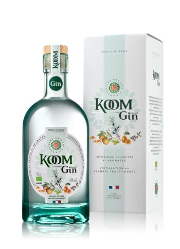 Koom Gin - Bio & Artisanal 43% vol. - Avec étui 1