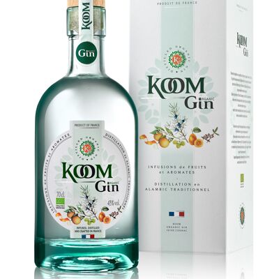 Koom Gin - Bio & Artisanal 43% vol. - Avec étui