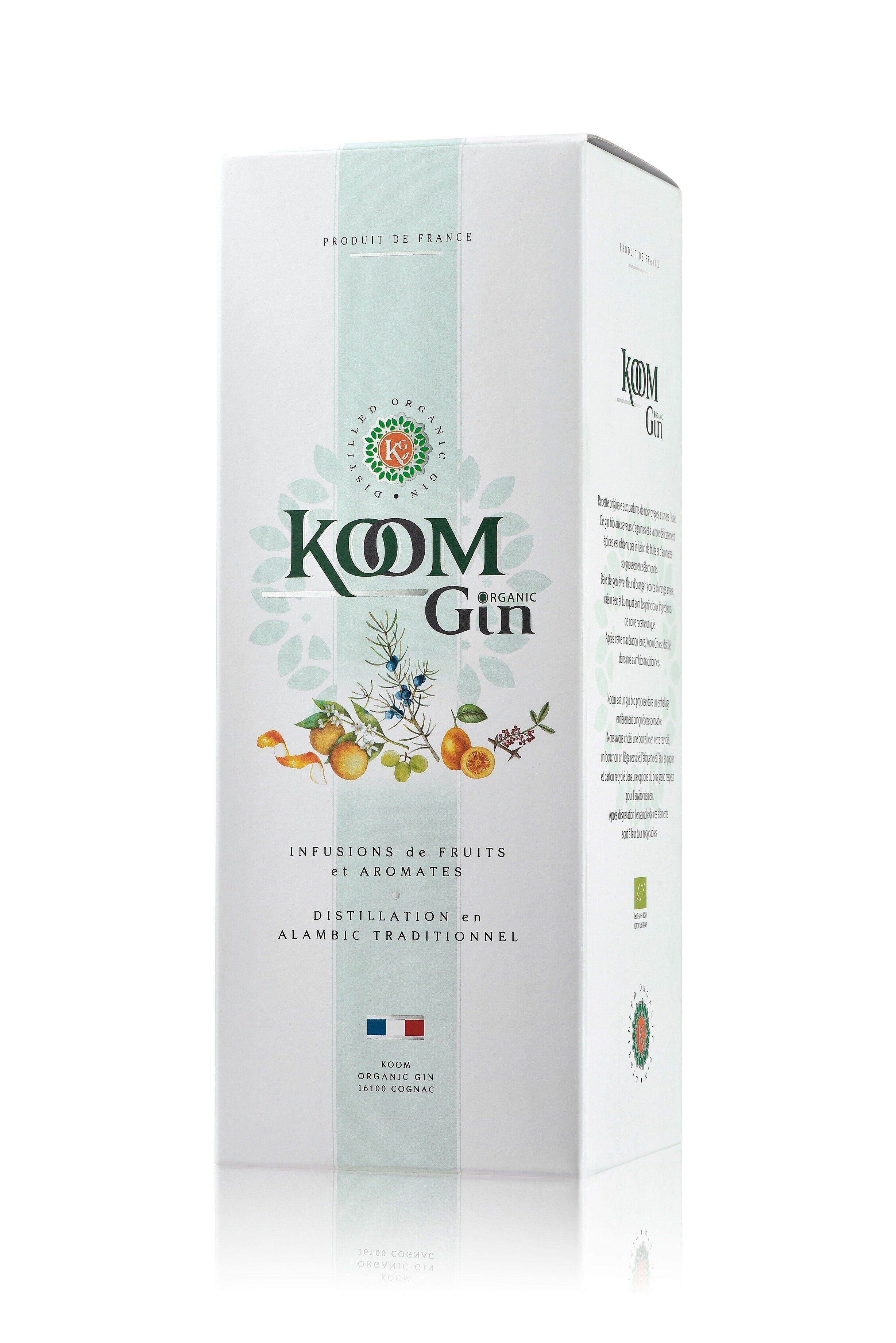 Koom Gin - Bio & Artisanal 43% vol. - Avec étui