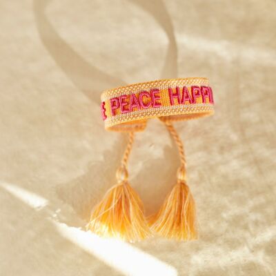 Love Peace Happiness Statement bracelet