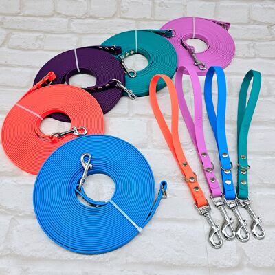 Correa larga impermeable para perros: correa de 5 o 10 m con mango desmontable
