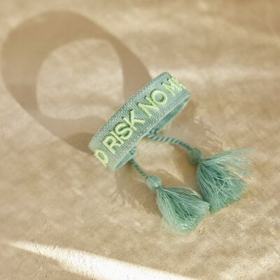 No risk no magic statement bracelet