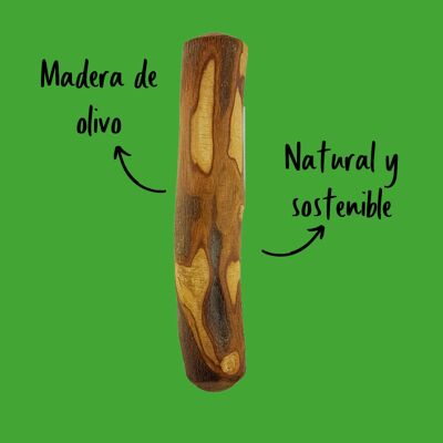 Mordedor natural de Madera de Olivo TALLA M para  perros