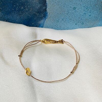 Bracelet poisson plaqué or Ablette (BAT83)