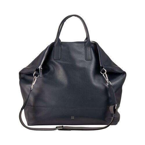 DUDU Extra large women's tote bag zipped navy