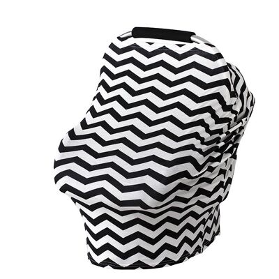 Black and White Zigzag Multipurpose Cover