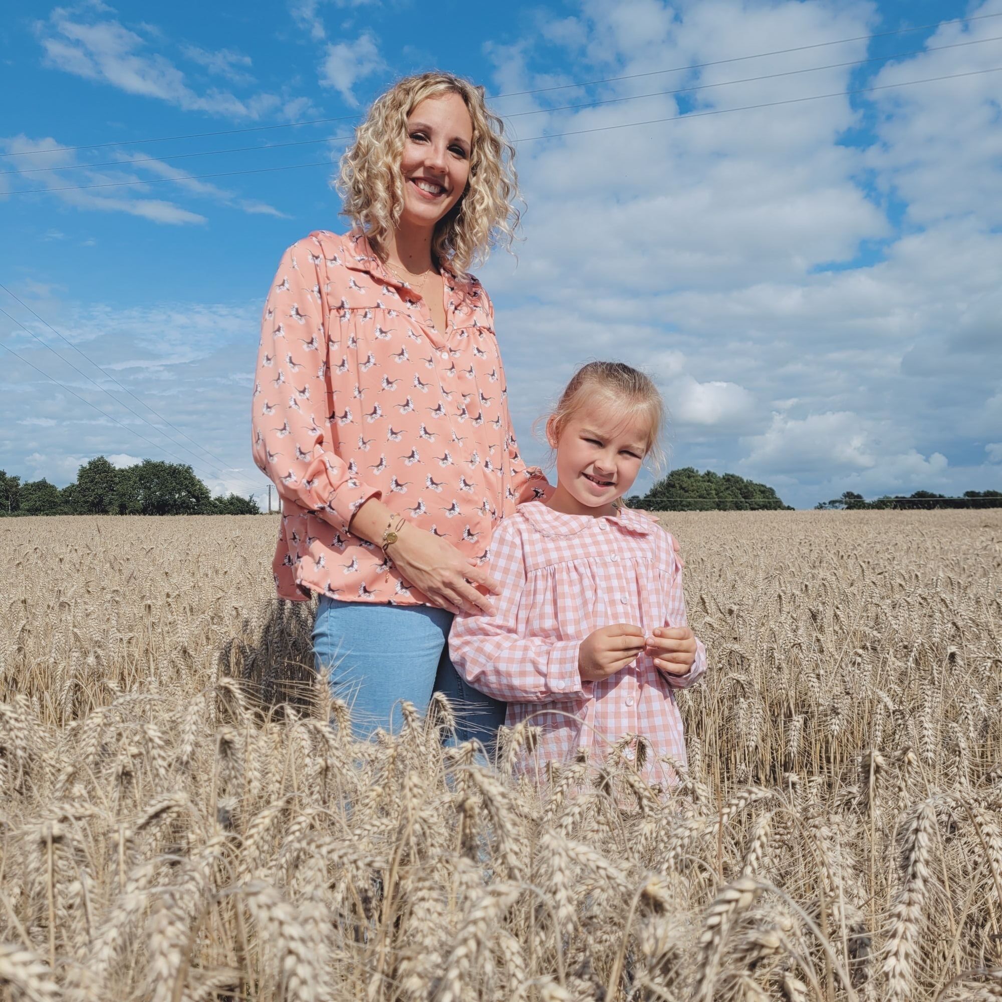 Blusa dúo madre-hija Bleiza Patrón bolsito
