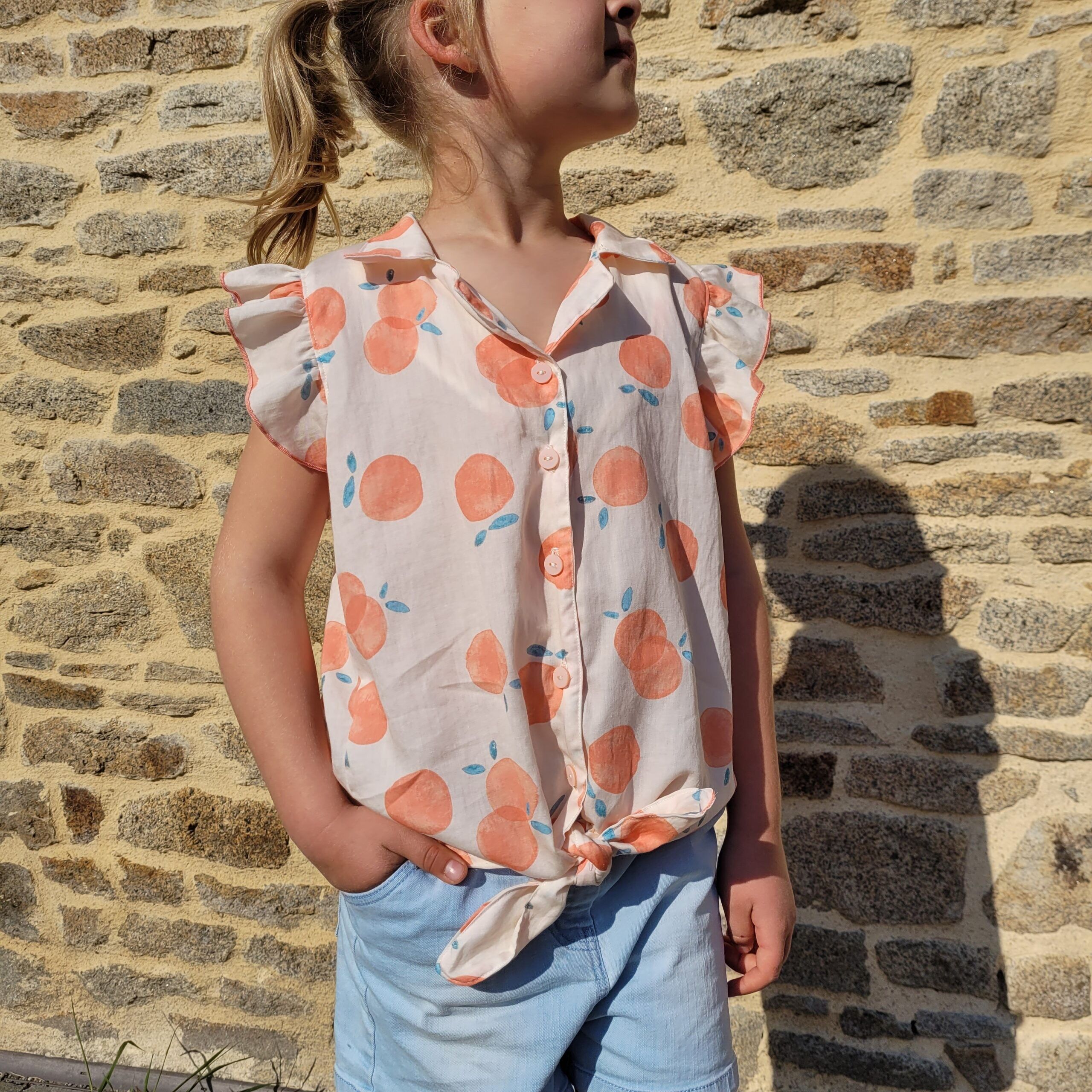 Blusa niña Madenn Estampado bolsito