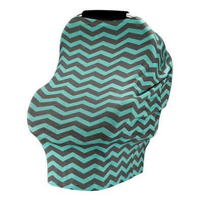 Teal and Grey Zigzag Multipurpose Cover