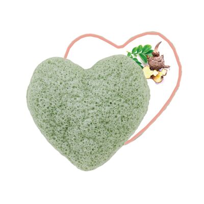 KONJAC HERZ SPONGE - effetto peeling viso con aloe vera per pelli delicate