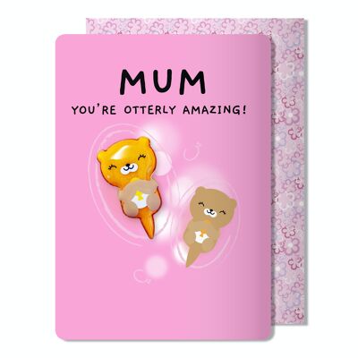 Tarjeta del Día de la Madre mamá, eres Otterly Amazing