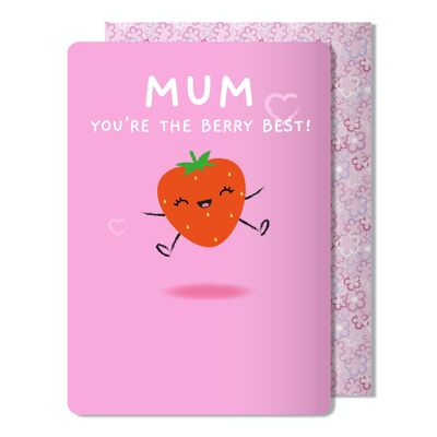 Maman tu es la meilleure carte de fête des mères Berry