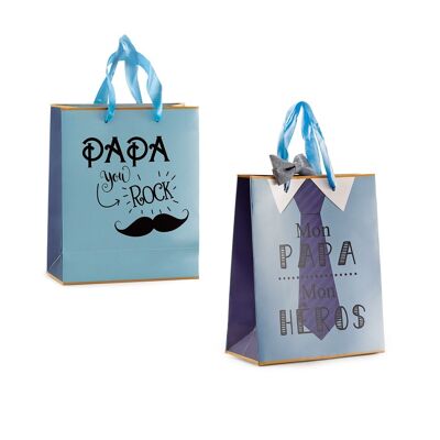 Double-sided blue dad bag