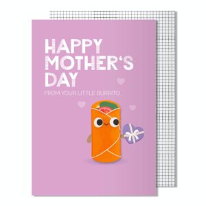 Bonne fête des mères de votre petite carte de fête des mères Burrito