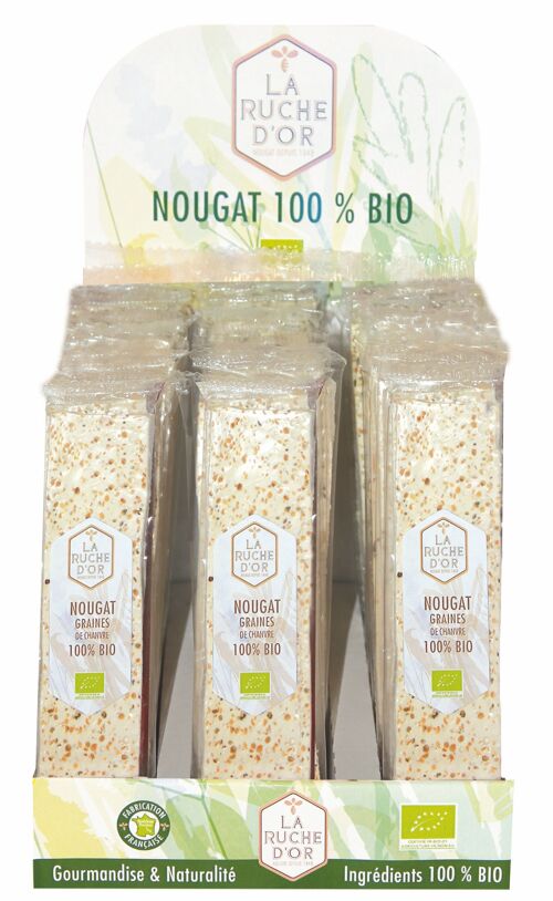 Nougat aux graines de chanvres bio Barre 50G