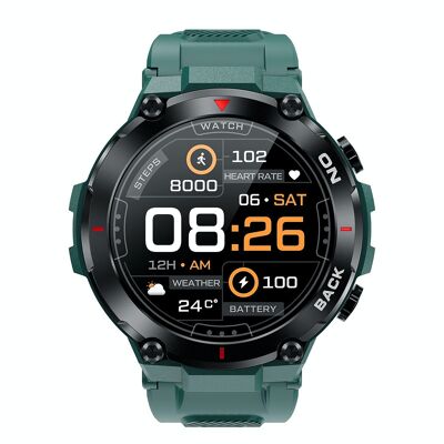 SW059C - Smarty 2.0 Connected Watch - Silikonarmband - Erinnerung an medizinische Behandlung, Nachrichten- und Anrufbenachrichtigungen, Chrono, GPS